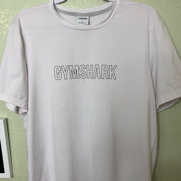 Gymshark Men’s Plain White Graphic Tee Size Large - Picture 3 of 8